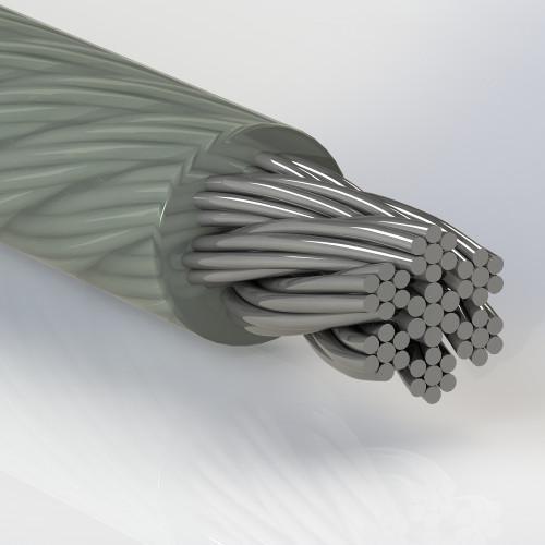Câble en acier inoxydable gainé pour l'industrie, fabricant de câble inox  gainé