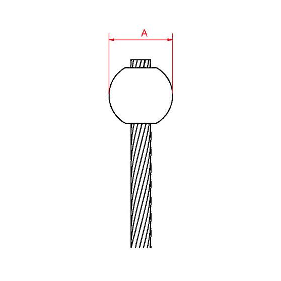 Embout boule câble électrique