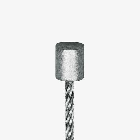 Câble acier souple avec embout D.1,2mm L2,25m - Embout 3x4,5mm