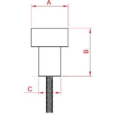 Schémas embout cylindrique étage moulé cablé